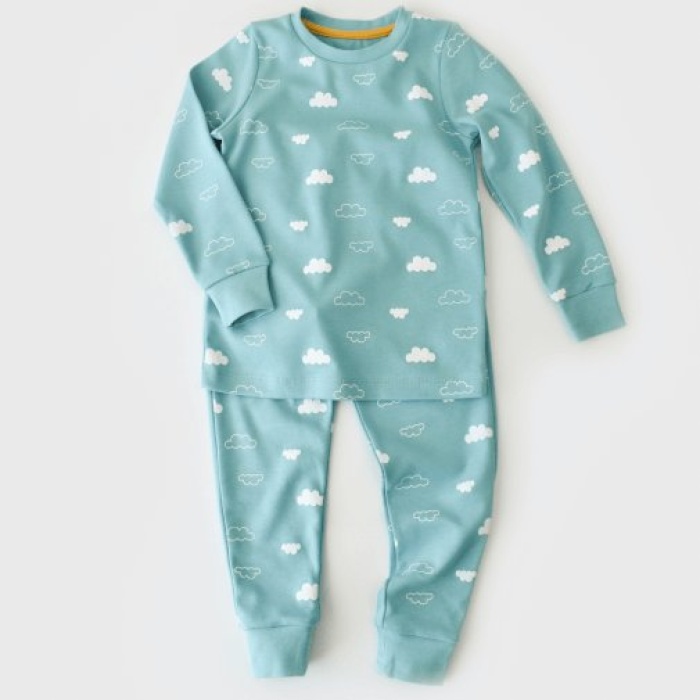 Bibaby Pijama Takımı Cute Cloudy Mint 5-6Yaş