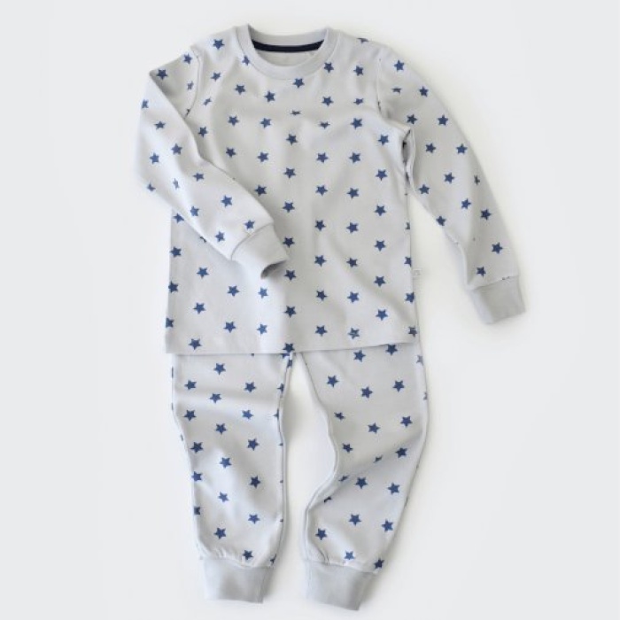 Bibaby Pijama Takımı Starry Nights Gri 5-6Yaş