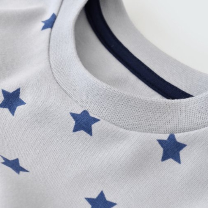 Bibaby Pijama Takımı Starry Nights Gri 5-6Yaş