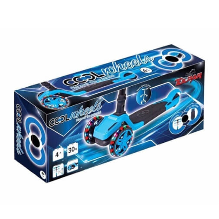 Cool Wheels Tulpar Işıklı Katlanır Scooter Mavi
