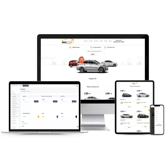 Rent A Car Sitesi V3 Web Site Teması