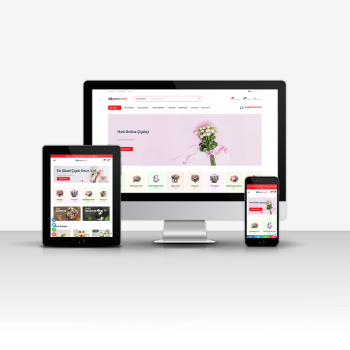 Çiçekçi İnternet Sitesi (GELİŞMİŞ E-TİCARET MODÜLLÜ - Yeni Dil Sistemli)