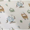 Evmila Minik Robotlar Desenli Lastikli Çarşaf Yastık Seti
