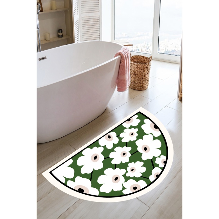 Evmila Çiçek Desenli Banyo Seti