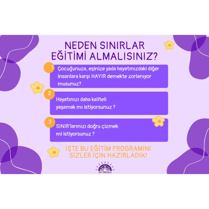 Sınırlar Eğitimi - Sağlıklı Hayır Diyebilmek