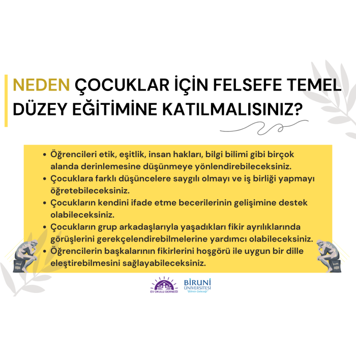 Çocuklar için Felsefe Eğitimi-Temel Düzey