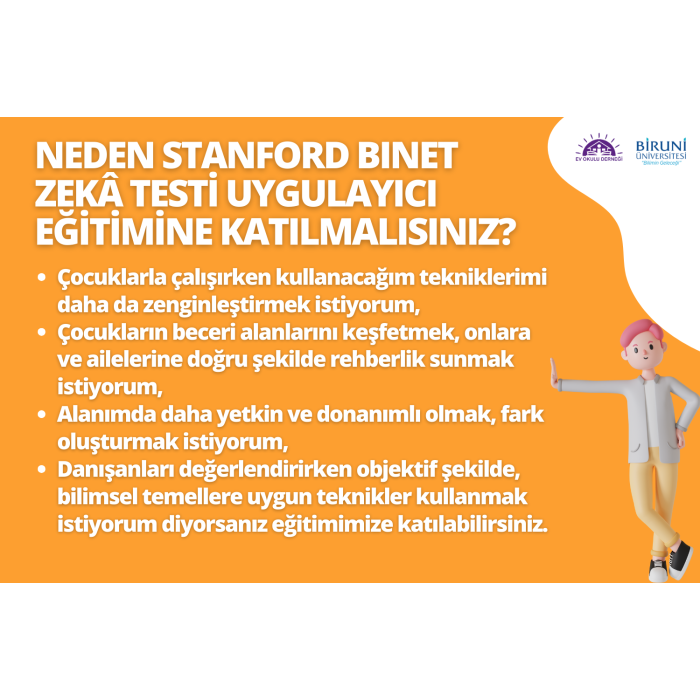 Stanford Binet Zekâ Testi Uygulayıcı Eğitimi