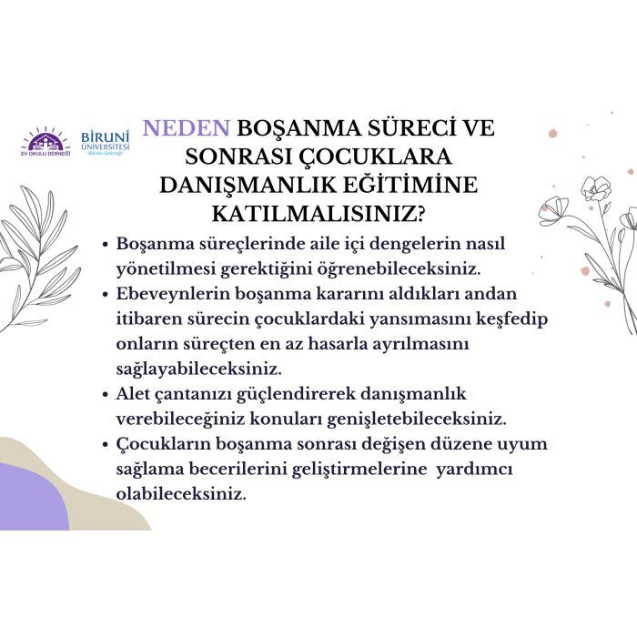 Boşanma Süreci ve Sonrası Çocuklara Danışmanlık