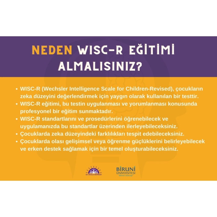 WISC-R Wechsler Çocuklar İçin Zekâ Ölçeğİ Programı