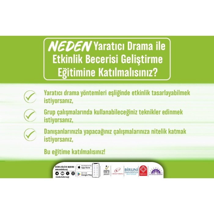 Yaratıcı Drama ile Etkinlik Becerisi Geliştirme Programı