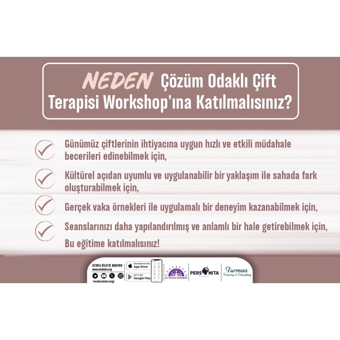 Çözüm Odaklı Çift Terapisi Workshop