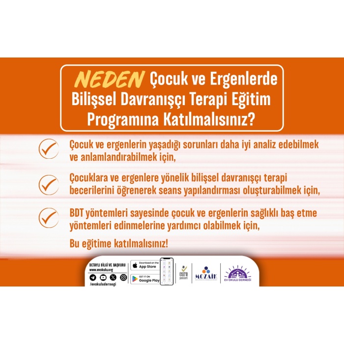 Çocuk ve Ergenler için  Bilişsel Davranışçı Terapi Programı