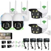 4 Kameralı Set FullHD Sesli Kayıt (Dahili Mikrofon ve Hoparlör) Waterproof + 4x64GB MicroSD