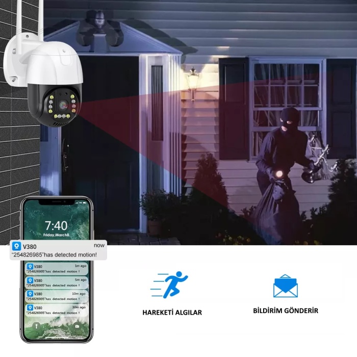 Mpia Rio Wifi Motorlu 360° Görüş Akıllı iP Güvenlik Kamerası