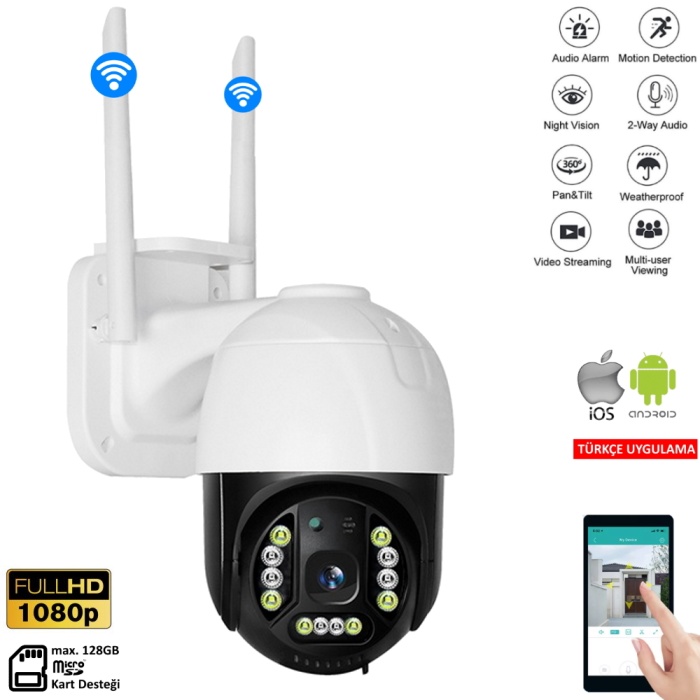 Mpia Rio Wifi Motorlu 360° Görüş Akıllı iP Güvenlik Kamerası