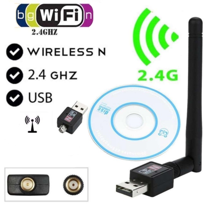 Concord USB Wifi 802.11 b/g/n W-2 300Mbps 2.4Ghz Antenli