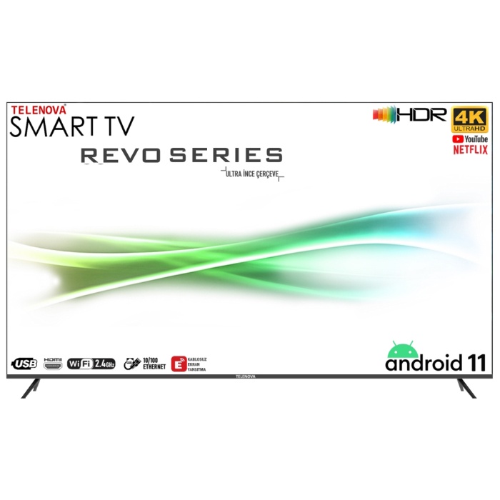 Telenova Revo 50 127 Ekran Frameless 4K Ultra HD Android Smart LED TV