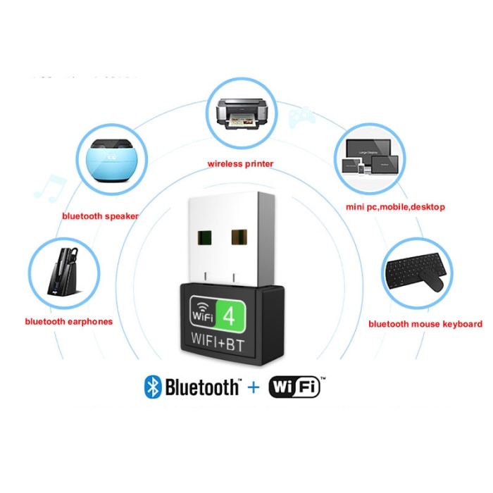 Concord W-5 300MBPS USB Wifi Alıcı+Bluetooth Adaptörü