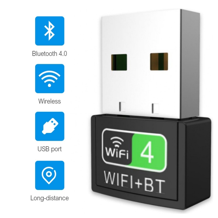 Concord W-5 300MBPS USB Wifi Alıcı+Bluetooth Adaptörü