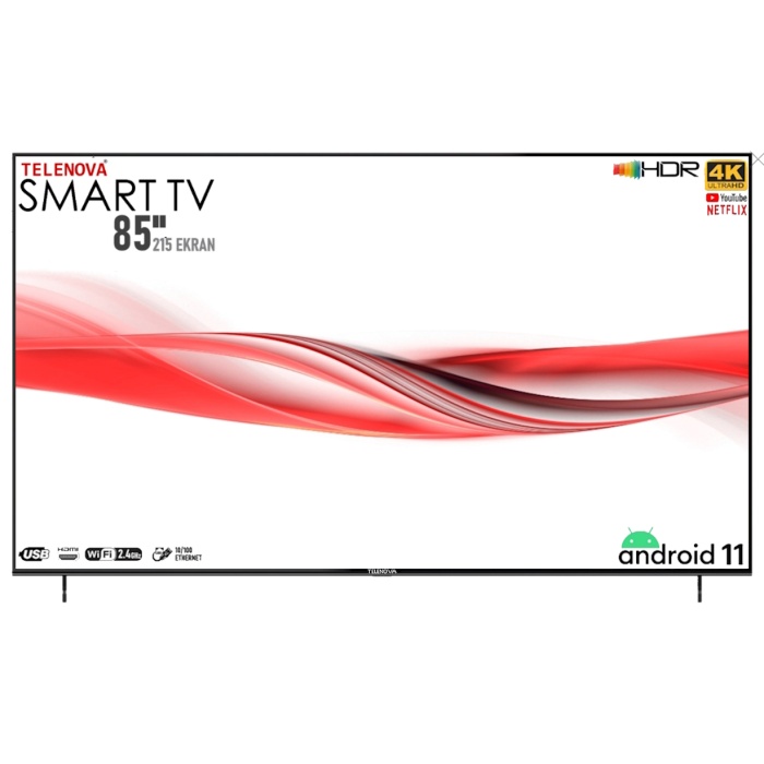 Telenova Revo85KS1101 85 215 Ekran 4K Ultra HD Android Smart LED TV