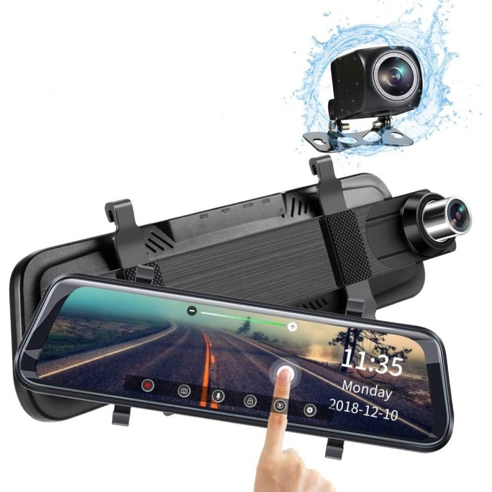 MPIA Dikiz Aynası Araç Kamerası 10 Ekran (Tam Ekran) Full Hd 1080p Ekranlı + Geri Görüş Kamerası Türkçe