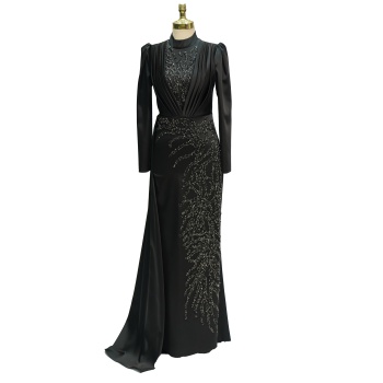 2312 NEW ELEGANS SATEN ABİYE SİYAH