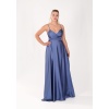 BEL DRAPE A KESİM SATEN ABİYE