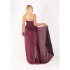 GÖĞÜS DRAPE STRAPLEZ SİMLİ BALIK ABİYE