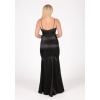 BEL DRAPE DETAYLI YIRTMAÇLI SATEN ABİYE