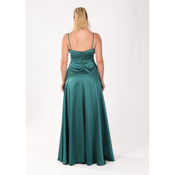 BEL DRAPE A KESİM SATEN ABİYE
