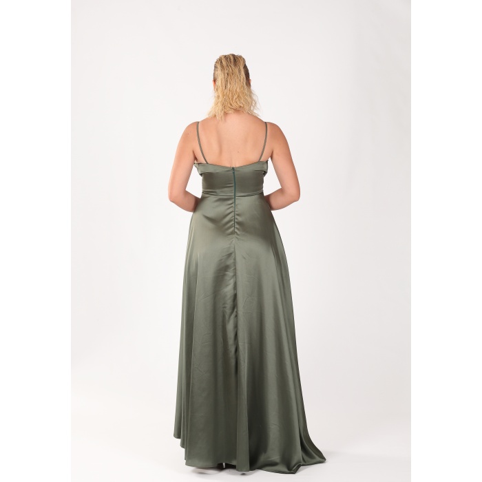 BEL DRAPE A KESİM SATEN ABİYE