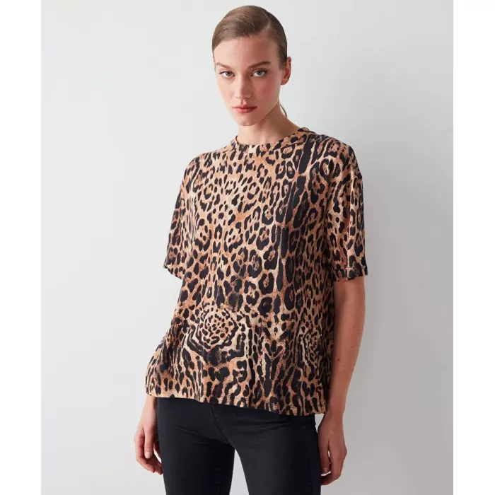 leopar desen tshirt