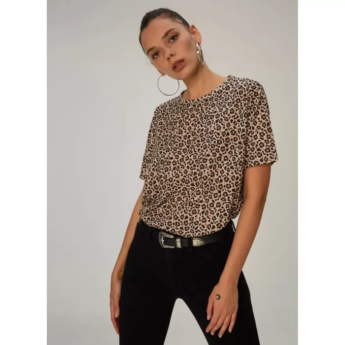 leopar desen tshirt
