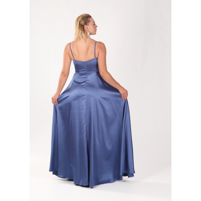 BEL DRAPE A KESİM SATEN ABİYE