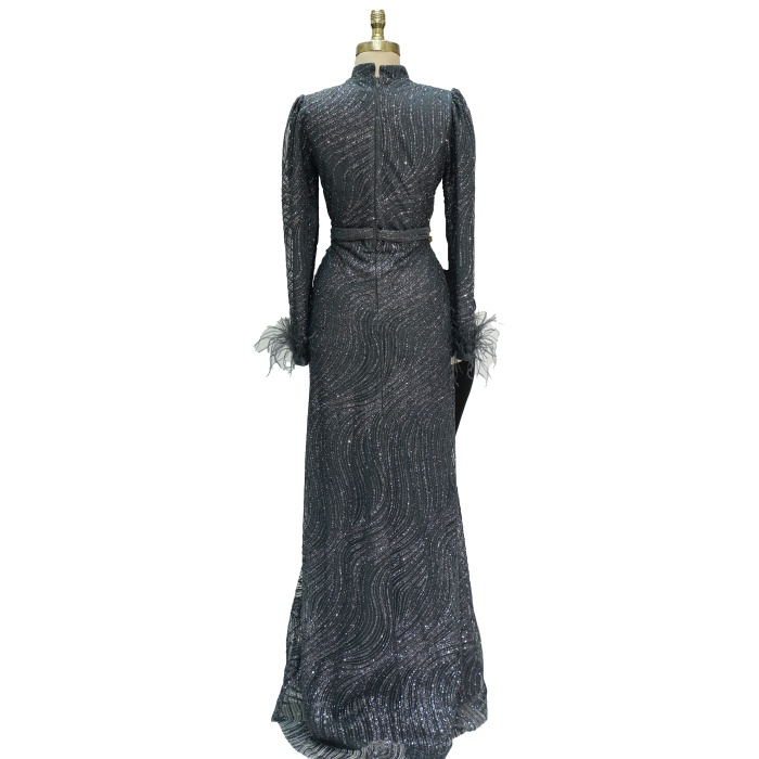 2323 NEW ELEGANS SİMLİ ABİYE ANTRASİT