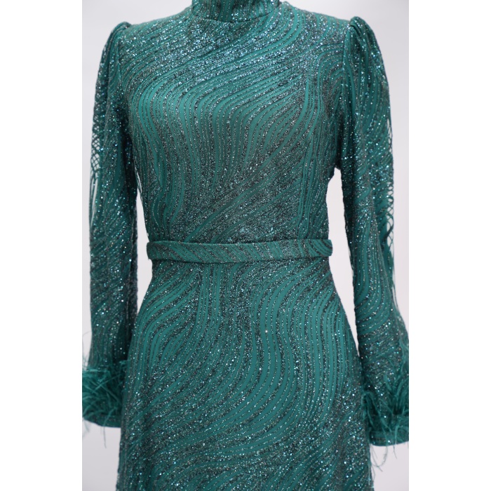 2323 NEW ELEGANS SİMLİ ABİYE ZÜMRÜT