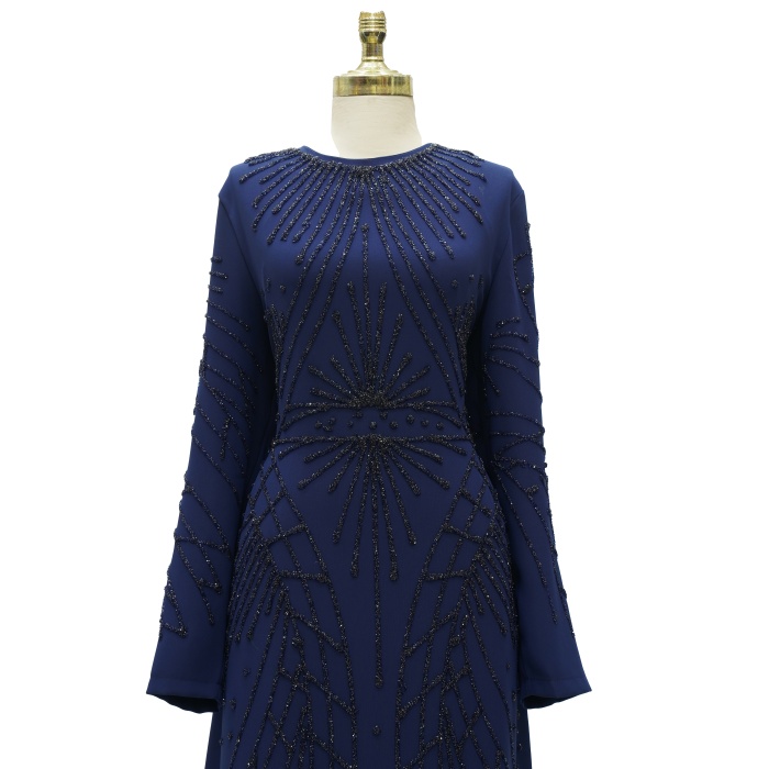 5004 Ç.Ö BB KOL ÖN İŞLM ELBİSE SİYAH