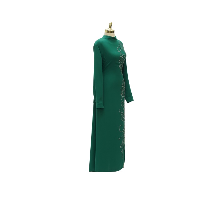 7204 NAZ MODA ÖN DESEN ELB ZÜMRÜT