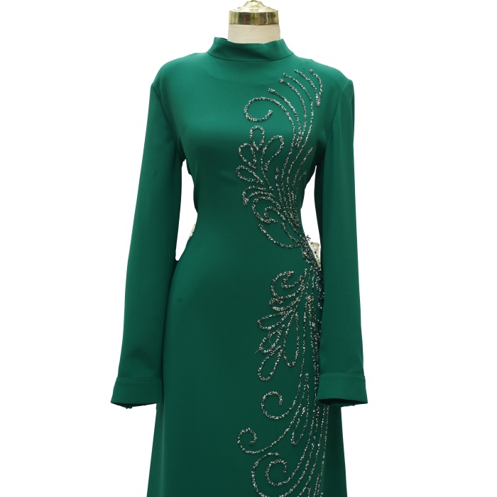 7204 NAZ MODA ÖN DESEN ELB ZÜMRÜT