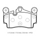 Volkswagen Touareg- 10/13; Arka Fren Balatası 3,6/4,2/5,0/6,0(kablosuz)(disk)(112x73x16) (bramax)