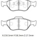 Ford Fıesta- 00/02 Ön Fren Balatası 1,25/1,3/1,4/1,6(disk(151,3x55,5x18,54/15 0,50x59x18,54(bramax)