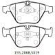 Bmw 5 Seri E60 04/10 Ön Fren Balatası (Kablosuz) (Disk) (155,2x68,5x19)(bramax)