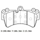 Volkswagen Touareg- 03/06; Ön Fren Balatasi 3,6/4,2/5,0/6,0(kablosuz)(disk)(190x106.3x15.9) (bramax