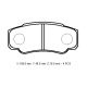 Peugeot Boxer- 14/24; Arka Fren Balatası 16 Jant (KABLOSUZ)(DİSK) (109,6X49,8X19,5)(BRAMAX) 4252.47