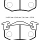 Renault Megane- 1- 98-99 Arka Fren Balatası (DİSK) (105X54,9X11) Oem No: 7701204664 Uyumlu 1440-6360