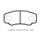 Boxer- 07/13; Arka Fren Balatası 16 Jant (kablosuz)(disk) (109,6x49,8x19,5)(bramax)