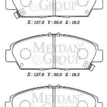 Rover 600- Sd- 93/97; Ön Fren Balatası (DİSK) (137,8X50X18,5) (DAIWA) 45022-s30-g10