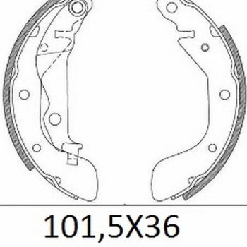 Chevrolet Aveo- Hb- 04/05 Arka Fren Pabucu (101,5X36) (DAIWA) 93740252