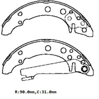 Volkswagen Jetta 2 85/89 Arka Fren Pabucu (90x31)(bramax)