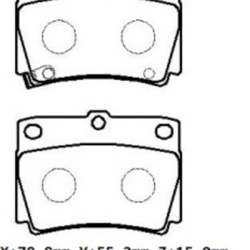 Mitsubishi Pajero 07/16 Arka Fren Balatası 2,5/3,0 (Disk)(78,8x55,2x15) (Daıwa)